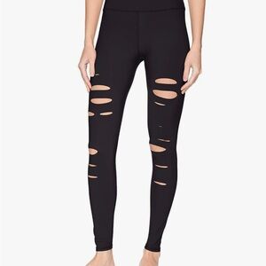 Alo Yoga Women's High Waisted Ripped Warrior Leggings